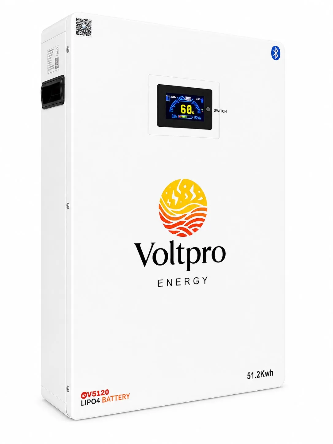 Voltpro Energy 24V 200Ah LiFePO4 Battery | 5.12kWh Energy Storage | EVE A-Grade Cells 0.28mΩ IR | JK-PB1A16S10P Inverter BMS